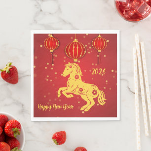 Lunar New Year 2026   Year of the Horse Napkin