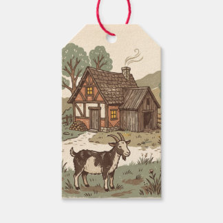 Lunar New Year 2027 Rustic Goat Gift Tags