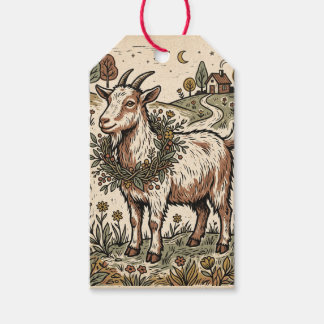 Lunar New Year 2027 Rustic Goat Gift Tags