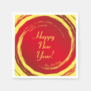 Lunar New Year Happiness Prosperity Harmony Napkin