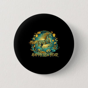 Lunar New Year Happy Chinese New Year Of The Horse 2 Inch Round Button