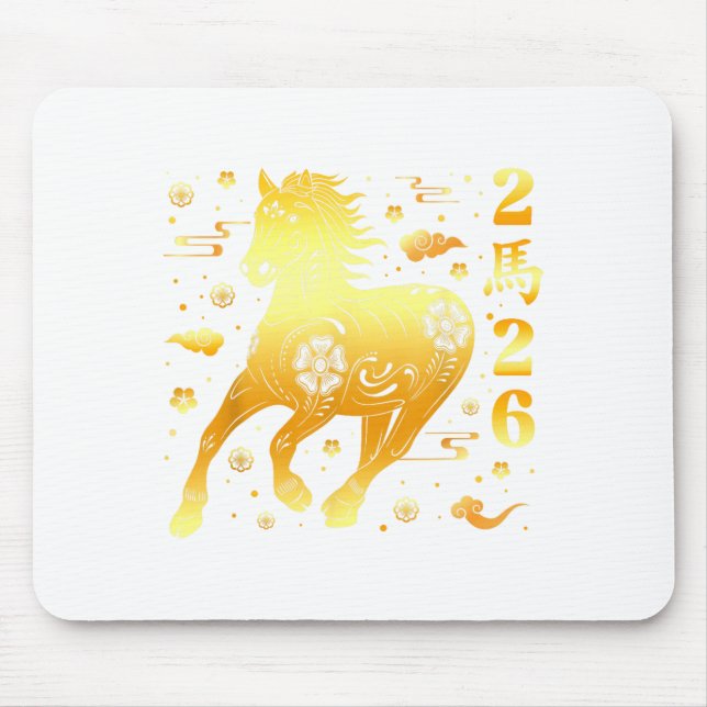 Lunar New Year Happy Chinese New Year Of The Horse Mouse Pad (Front)