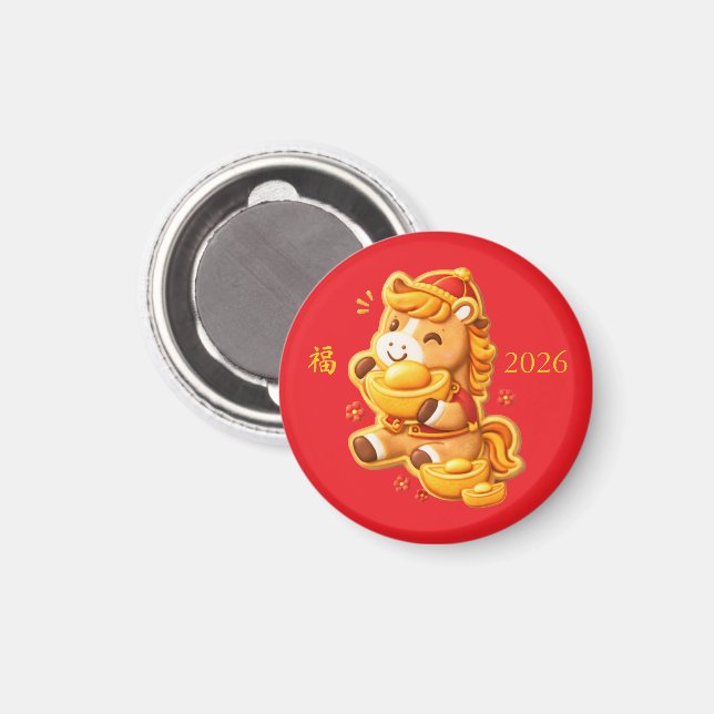 Lunar new year horse magnet (Front/Back)