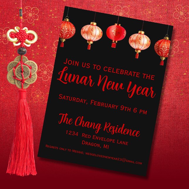 Lunar New Year Lantern Chinese New Year Invitation (Creator Uploaded)