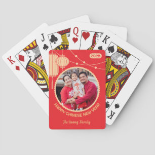 Lunar New Year Lantern Photo Poker Cards