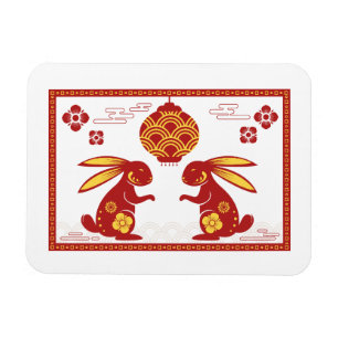Lunar New Year Of Rabbit 2023 Zodiac Animal Magnet