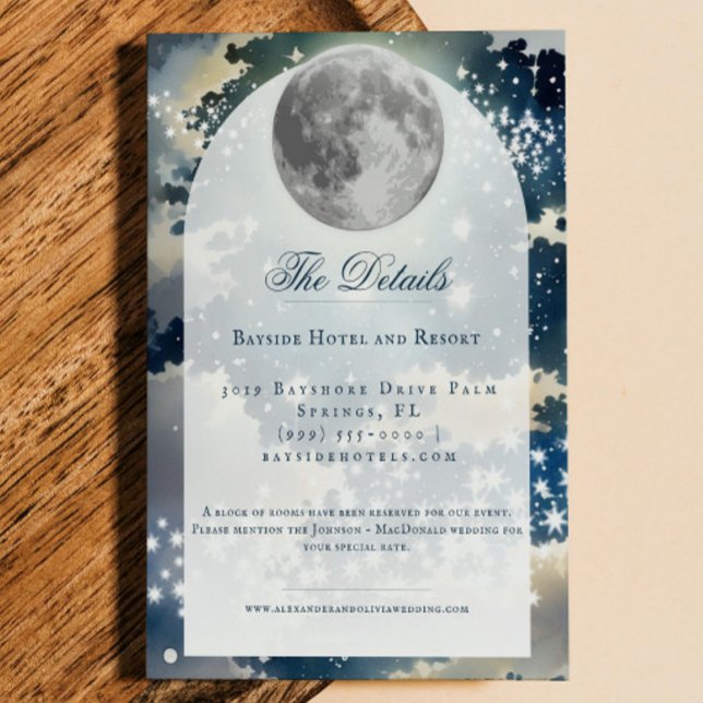 Lunar Night Sky Wedding Enclosure Card (Lunar Night Sky Wedding Enclosure Card)