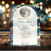 Lunar Night Sky Wedding Program