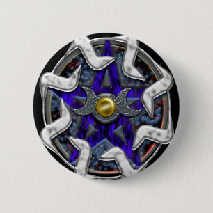lunar pentacle 2 inch round button