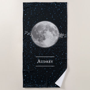 Lunar Personalized Beach Towel