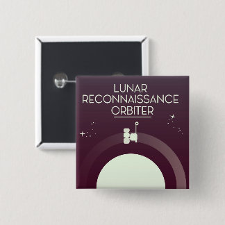 Lunar Reconnaissance Orbiter 2 Inch Square Button