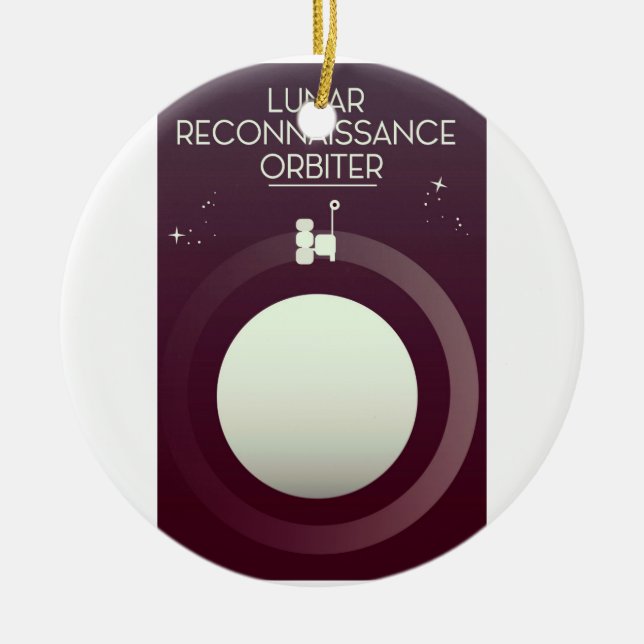 Lunar Reconnaissance Orbiter Ceramic Ornament (Front)