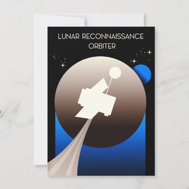 Lunar Reconnaissance Orbiter Space Art Invitation (Back)