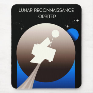 Lunar Reconnaissance Orbiter Space Art Mouse Pad