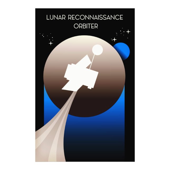 Lunar Reconnaissance Orbiter Space Art Photo Print (Front)