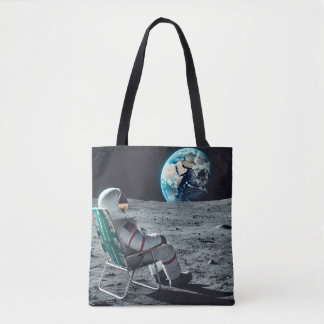 Lunar Relaxation Astronaut Tote Bag