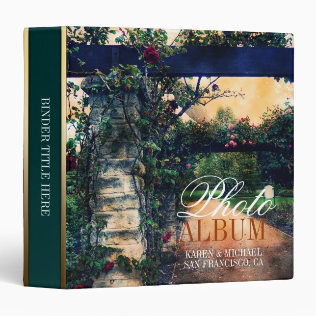Lunar Romance Rose Garden  Photo Album Binder (Front/Spine)