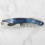 Lunar Sky Full Moon Celestial Wedding Monogram Corkscrew<br><div class="desc">Lunar Sky Full Moon Celestial Galaxy Watercolor Design, with Night Shining Stars, and Glowing Moon Design on a luxurious Navy Blue, Pale Blue, and hints of purple watercolor texture. With Modern Typography Fonts. A trendy Magical design - Personalized Wedding Monogram Newlywed Keepsake Corkscrew! ~ Check my shop to see the...</div>