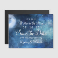 Lunar Sky Full Moon Stars Wedding Save the Date