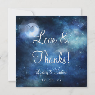 Lunar Sky Pleine lune Mariage Amour et Merci Carré