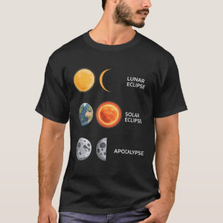 Lunar Solar Eclipse And Apocalypse Funny Science T-Shirt