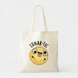 Lunar-tic Funny Astronomy Moon Pun Tote Bag