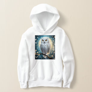 Lunar Vigil: The White Snow Owl