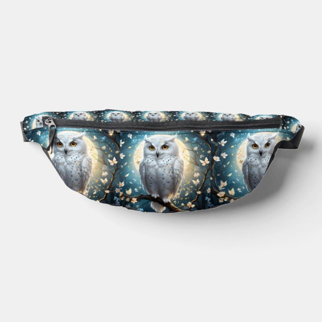 Lunar Vigil: The White Snow Owl Fanny Pack (Lay Down)