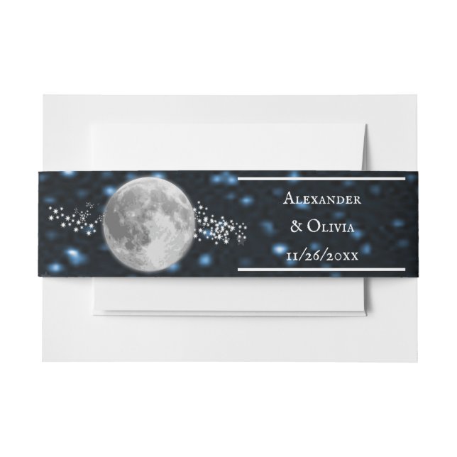 Lunar Wedding Invite Belly Band Invitation Belly Band (Front Example)