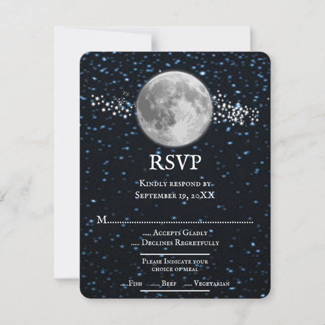 Lunar Wedding RSVP Card (Front)