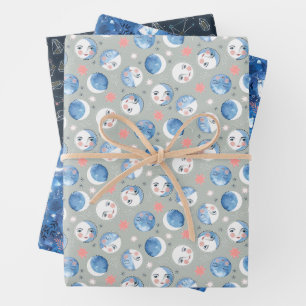 Lunar Witch Set of 3 Wrapping Paper Sheet
