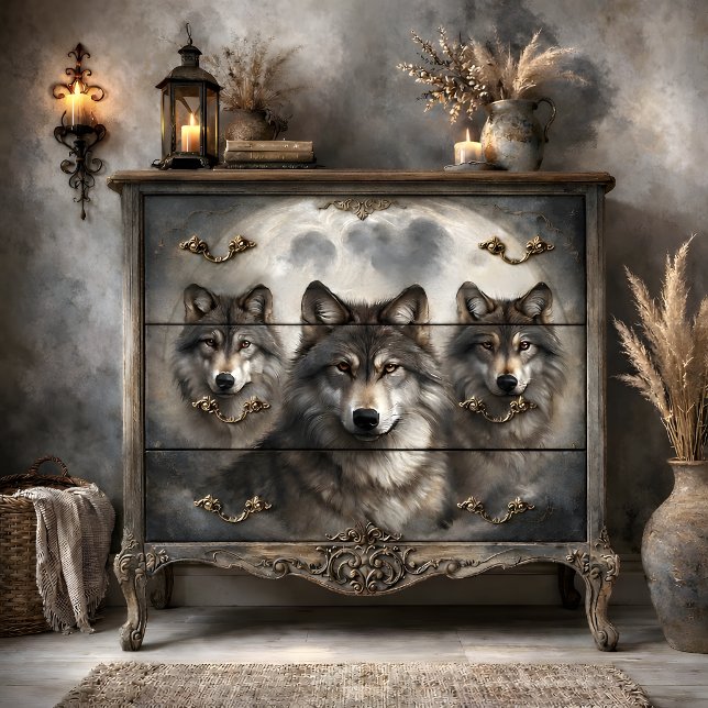 Lunar Wolf Pack Decoupage Tissue Paper (Lunar Wolf Pack Decoupage Tissue Paper)
