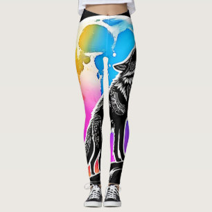 Lunar Wolf Serenade Design Leggings