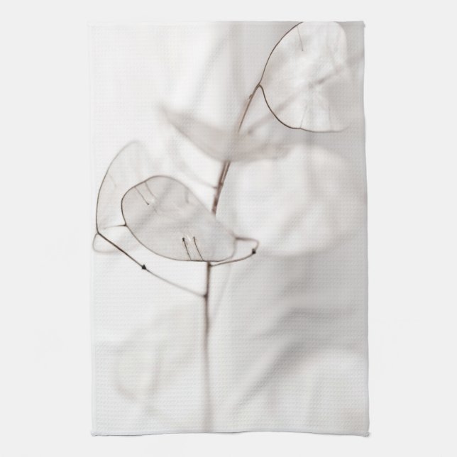 Lunaria, Money Plant, dried seed pods dish Kitchen Towel (Vertical)