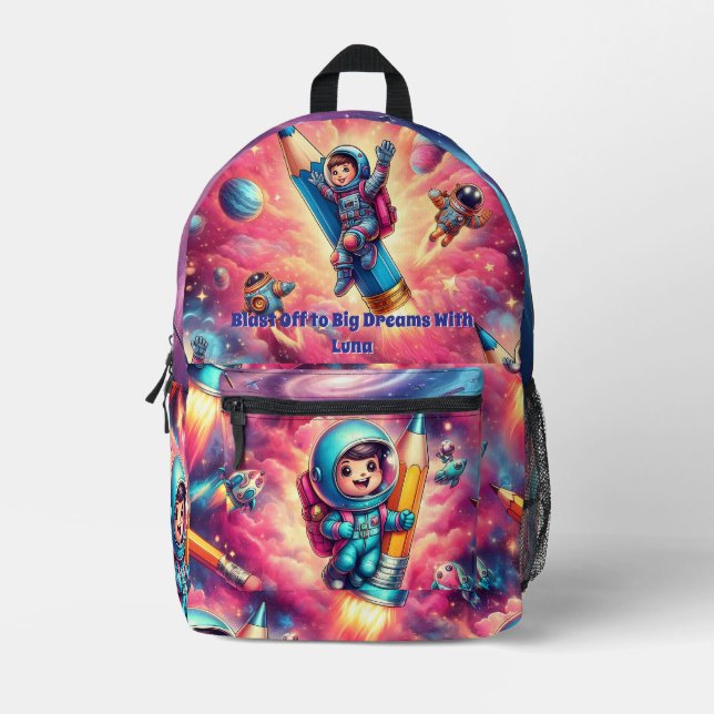 Luna's Galactic Adventure Backpack – Explore Space (Front)