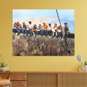 Lunch Atop A Skyscraper 1932 NYC Remastered Colour Canvas Print