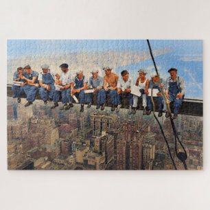 Lunch Atop A Skyscraper 1932 NYC Remastered Colour Jigsaw Puzzle