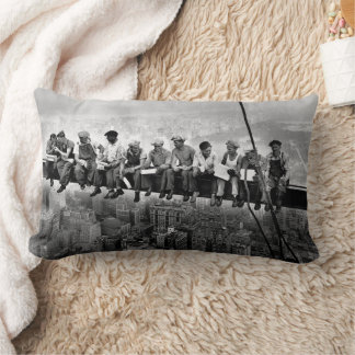 Lunch Atop A Skyscraper C1932 Ironworkers NYC Lumbar Pillow