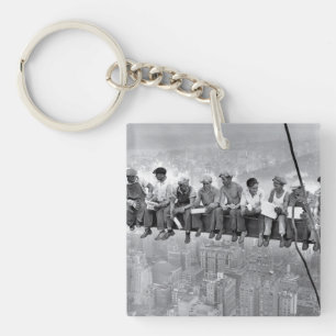 Lunch Atop A Skyscraper Keychain