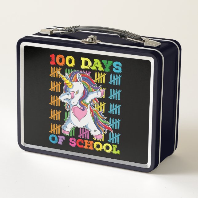 Lunch Box 100 Jours De L'École Unicorn Enseignant (Devant)
