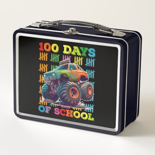 Lunch Box 100 Jours D'École Monster Truck Enseignant Étudian (Devant)