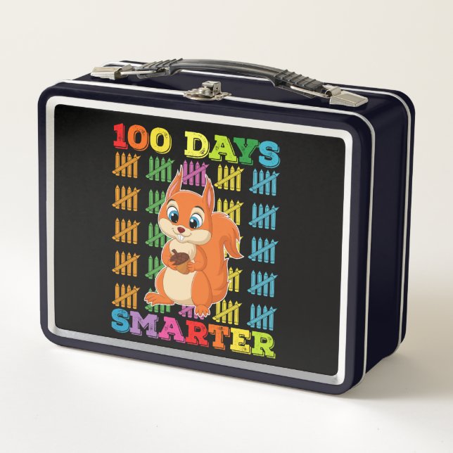 Lunch Box 100 Jours Smarter Squirrel 100e Jour De L'École (Devant)