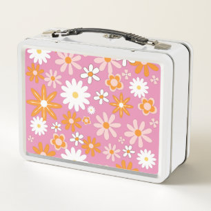 Lunch Box 1960 Peppermint rétro Patty Pink Flower 