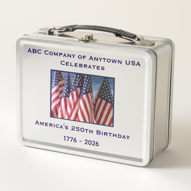 Lunch Box 250e anniversaire USA Patriotic American Flags (Devant)