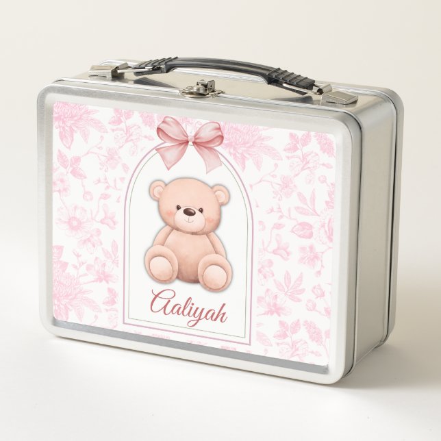 Lunch Box Aaliyah | Conception personnalisée d'ours en peluc (Devant)