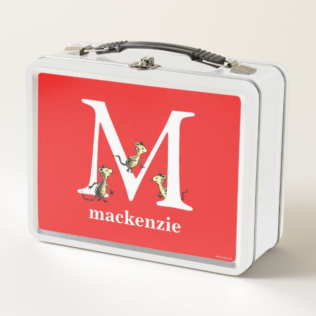 Lunch Box ABC du Dr Seuss : Lettre M - Blanc | Ajouter Votre (Devant)