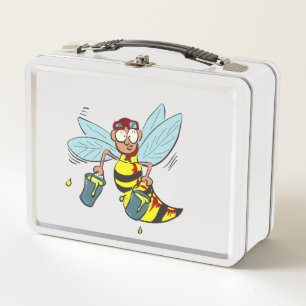 Lunch Box Abeille de guêpe à cheval avec deux seaux de miel