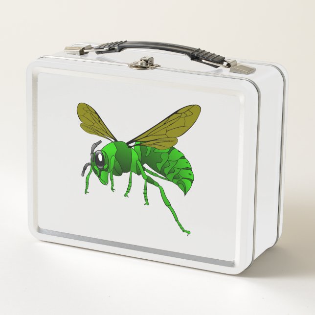 Lunch Box Abeille de guêpe verte et citron vert (Devant)