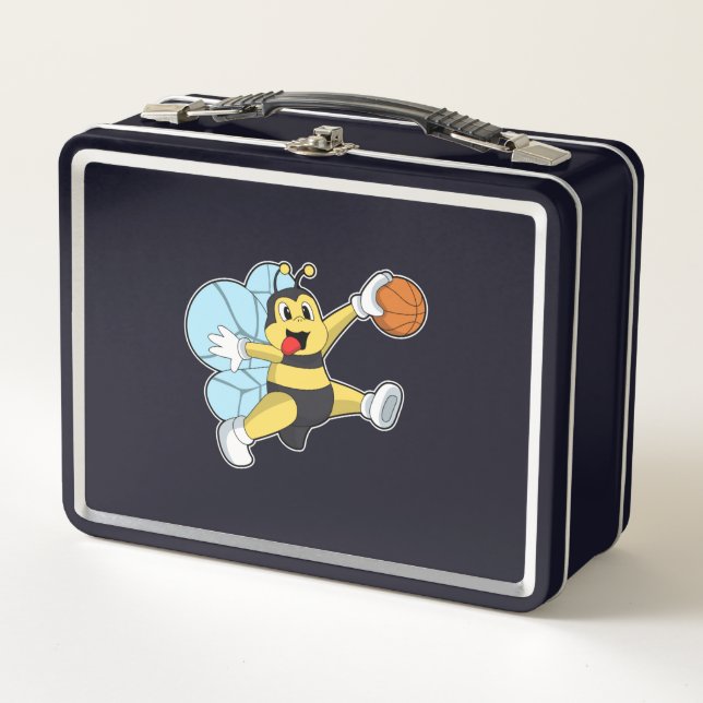 Lunch Box Abeille en tant que joueur de basket-ball avec Bas (Devant)