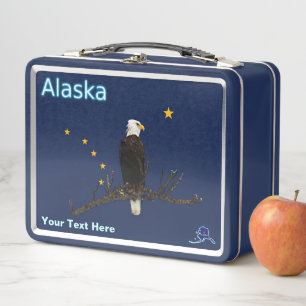 Lunch Box Aigle Et Drapeau De L'Alaska